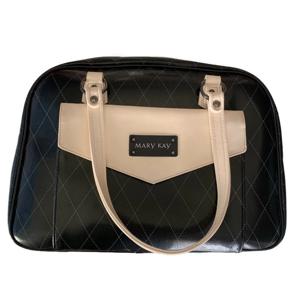 Mary Kay Large Cosmetic Tote Bag In Black & Tan Gem